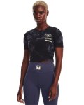 Women's Project Rock Disrupt Printed Short Sleeve - Tempered Steel Md