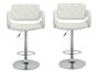 Bar Stools / Kitchen Counter Breakfast Chairs - 2 Pack - White