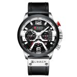 Men's Ultimate Dakar Chronograph Analogue Watch Leather Military