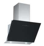 Falco 60CM Black Glass Slanted Extractor - FAL-60-30BG