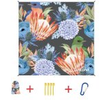 Water Resistant Picnic And Beach Throw mat 210 200CM - Floral Protea