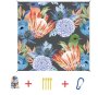 Water Resistant Picnic And Beach Throw/mat 210 200CM - Floral Protea