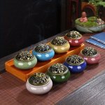 1PC Ceramic Aromatherapy Stove Chinese Incense Burner Living Room Bedroom Bathroom Zen Incense Burner Study Desktop Decoration G