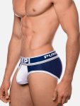 Men's Fashion Color Block Breathable Comfy Slightly Stretch Briefs Sexy Underpants Sports Fitness Panties Men's Underwear Asian
