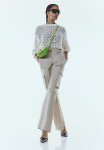 Straight Cargo Trousers - Light Beige