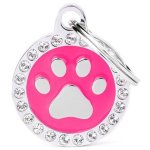 Myfamily Glam Pink Paw Pet Id Tag Waggs Online Pet Shop
