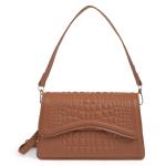 Brown Croc Embossed Bag