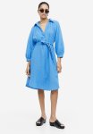Tie-belt Dress - Light Blue