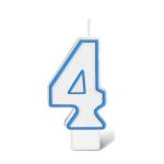Birthday Number Candle Blue NO.4
