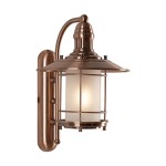 Lantern Metal And Glass Wall Light Copper