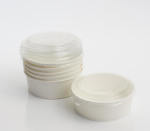 White 590ML Salad Bowl & Pet Lid - 6PK