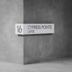 House Number Corner D03 - 325H X 500D X 1500W Matt White Cool White
