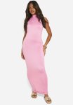 Super Soft Racer Neck Maxi Dress - Baby Pink
