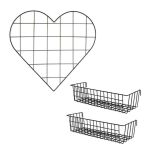 Decor Gift Wall Wire Plant Storage Basket Metal Plant Display 38CM-SET Of 3