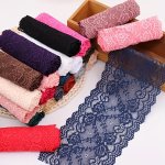 1PC Multi-color Soft Elastic Lace Trims 15CM Wide Stretchy Lace Ribbons By The Yard Sewing Fabric For Diy Skirts And Clothing Cr