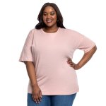 Donnay Plus Size Donna Knit Boxy Longer Length Tee - Blush