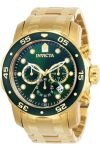 Invicta Men's 0075 Pro Diver Chronograph 18K Gold-plated Watch