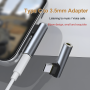 Type C Earphones Adapter 3.5MM Headphone Jack Elbow Converter With Dac Chip For Type C Devices