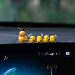 5PCS MINI Cute Yellow Chick Dashboard Ornament Car Interior Decor Abs Resin Room Decoration Accessories