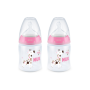 NUK Girl 2 Pack Temperature Control Bottle 0-6M 150ml