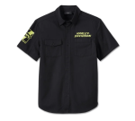 Men’s Willie G Skull Short Sleeve Shirt – Black Beauty