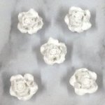 White Resin Rose MINI White X5