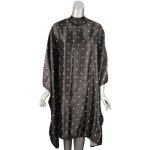 Salon Cape Polka Dots Bleach-proof Polyester Black Studs