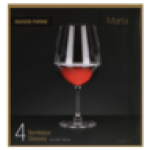 Marta Lead-free Crystal Bordeaux Wine Glasses 4-PACK