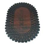 Smte Quality Large 3D Printed European Style Rug Brown & Black F1 B12 With Keychain