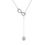 DESTINY Infinity Drop Necklace With Crystals From Swarovski