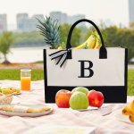 Canvas Tote Bag Handbag Large Capacity Handbag Beach Shopping Handbag For Travel Beach Vacation
