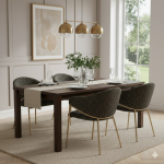 Napoli Carver Chair Espresso Brown Boucl