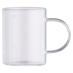 Glass Ribbed Mug 300ML