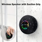 Waterproof Speaker Portable Wireless Speaker With Suction Cup USB Rechargeable Black Speaker With 2 Hours Play Time 3.7V 400MAH