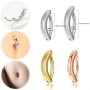 1 PC 316 Stainless Steel Belly Button Ring Navel Nail Piercing Body Jewelry For Men Women