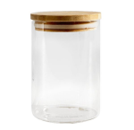 Cylinder Jar W wooden Lid 13X8.5CM 510ML