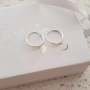 Danna 925 Sterling Silver Round Hoop Earrings Small 1.5MM On 12MM Hoops