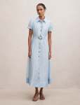Avert Avery Petite Short Sleeve Midi Dress - 18 Bluebell