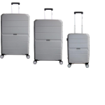 Globus Rogue 3 Piece Travel Luggage Trolley Set White