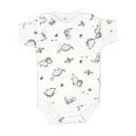 Babes & Kids Little Acorn - Short Sleeve Dinosaur Onsie Bodysuit