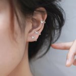 Cute Butterfly Earrings Spiral Ear Bone Nails Unisex Style Ear Jewelry For Women