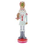 Light Blue Polyresin Nutcracker 9X8X32CM