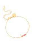 Waterproof Gold Plated Stainless Steel January Red Cubic Zirconia Birthstone Bracelet
