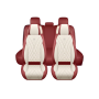 5 Universal Leather Car Seat Covers With Memory Foam Headrests YB-403 Red