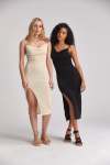 SIERRA Slit Dress - Large Grey