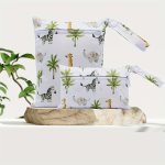2 Pcs Animals Print Makeup Storage Bag Cute Portable Zipper Cosmetic Bag Waterproof Lightweight Durable Toiletry Bag - Mother's