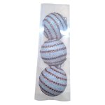 Plastic Christmas Decoration Balls White And Gold 3 Piece
