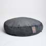 Cord Velour Dog Bed - Charcoal / Large