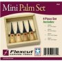 MINI Palm Minature Carving Tool Set Set Contains 4 Assorted Tools And A Wooden Box