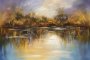 Canvas Wall Art - Lakeside Reflections By Chromatic Expressions - A1650 - 120 X 80 Cm